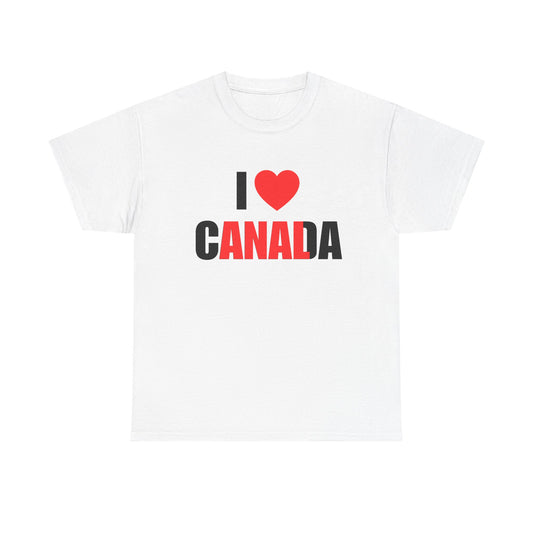 I <3 Canada Tee funny graphic tee, white