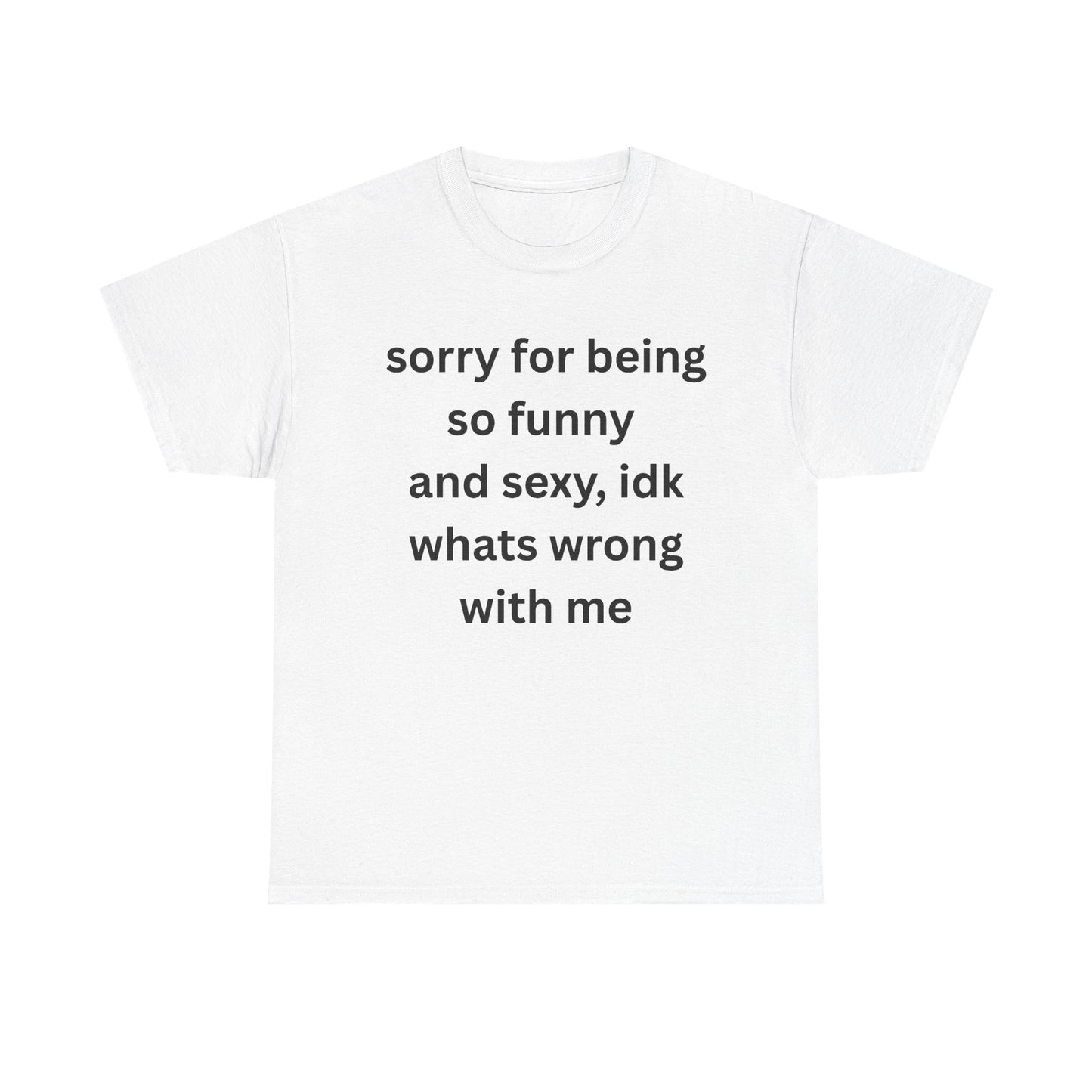 Sincere Apology Tee funny graphic tee, white