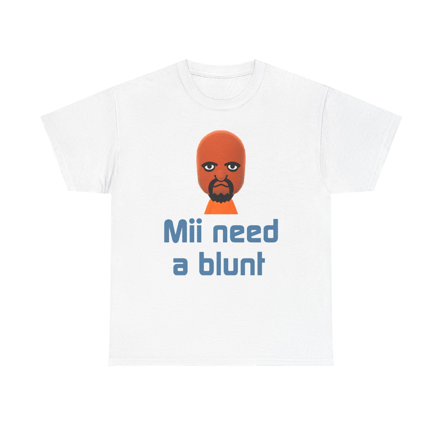 Mii Need a Blunt Tee funny graphic tee, sport grey